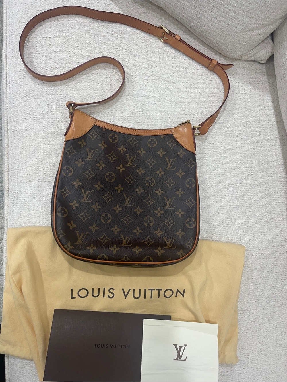 Louis Vuitton Monogram Crossbody in Brown and Natural Vachetta
